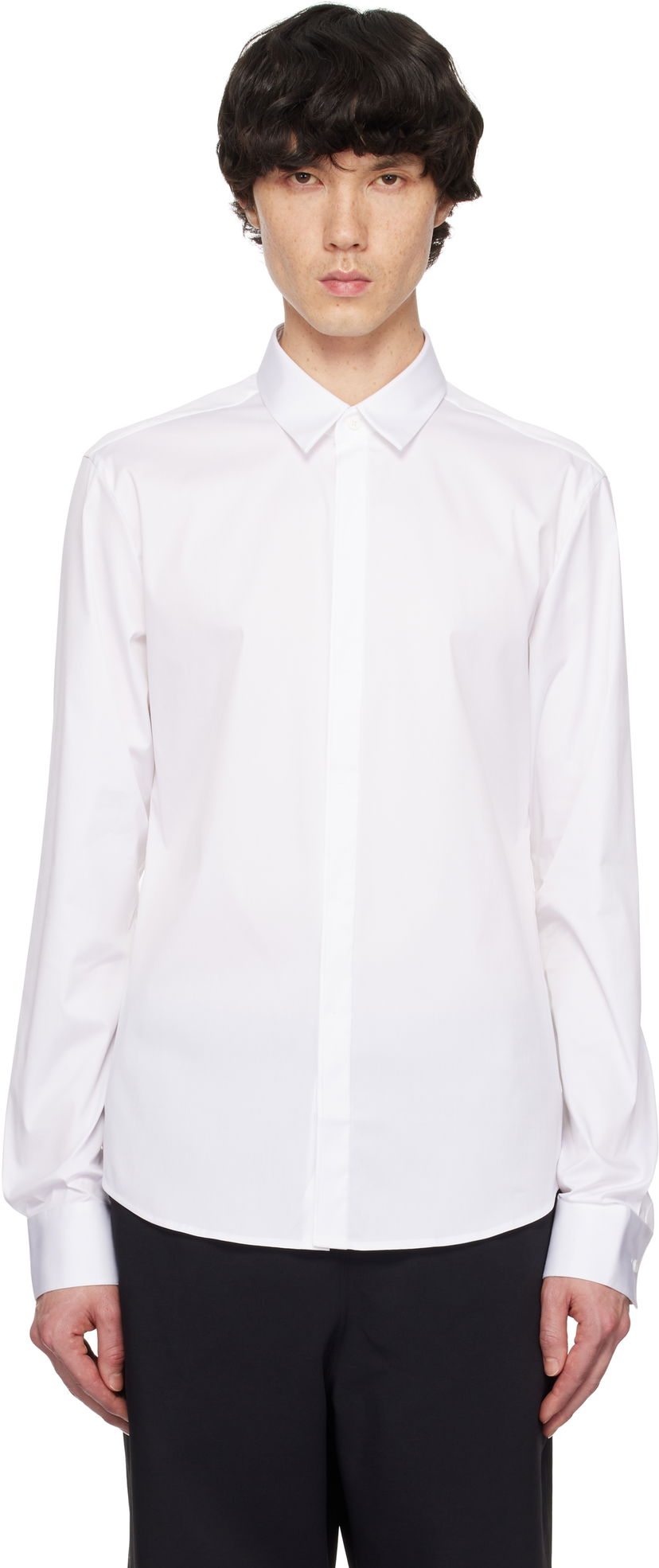 Srajce WOOYOUNGMI WOOYOUNGMI Concealed Button Shirt Bela | W251DS01