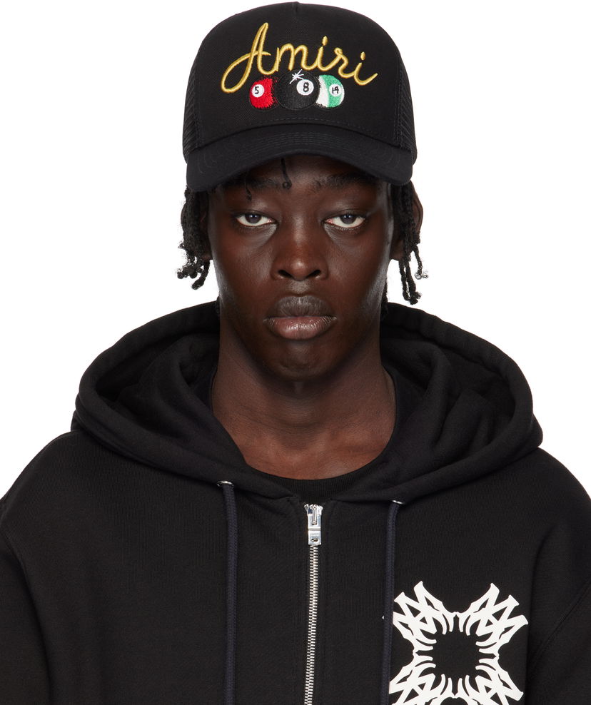 Kapa AMIRI Trucker Cap With Billiards Logo Črna | AMHATR1021