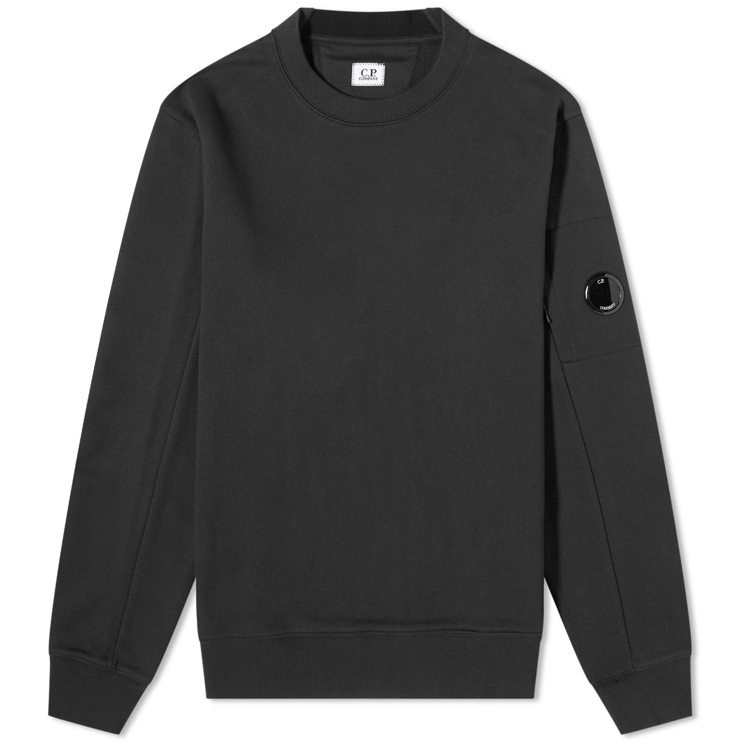 Pleteni pulover C.P. Company Arm Lens Crewneck Črna | 15CMSS022A-005086W-999, 0