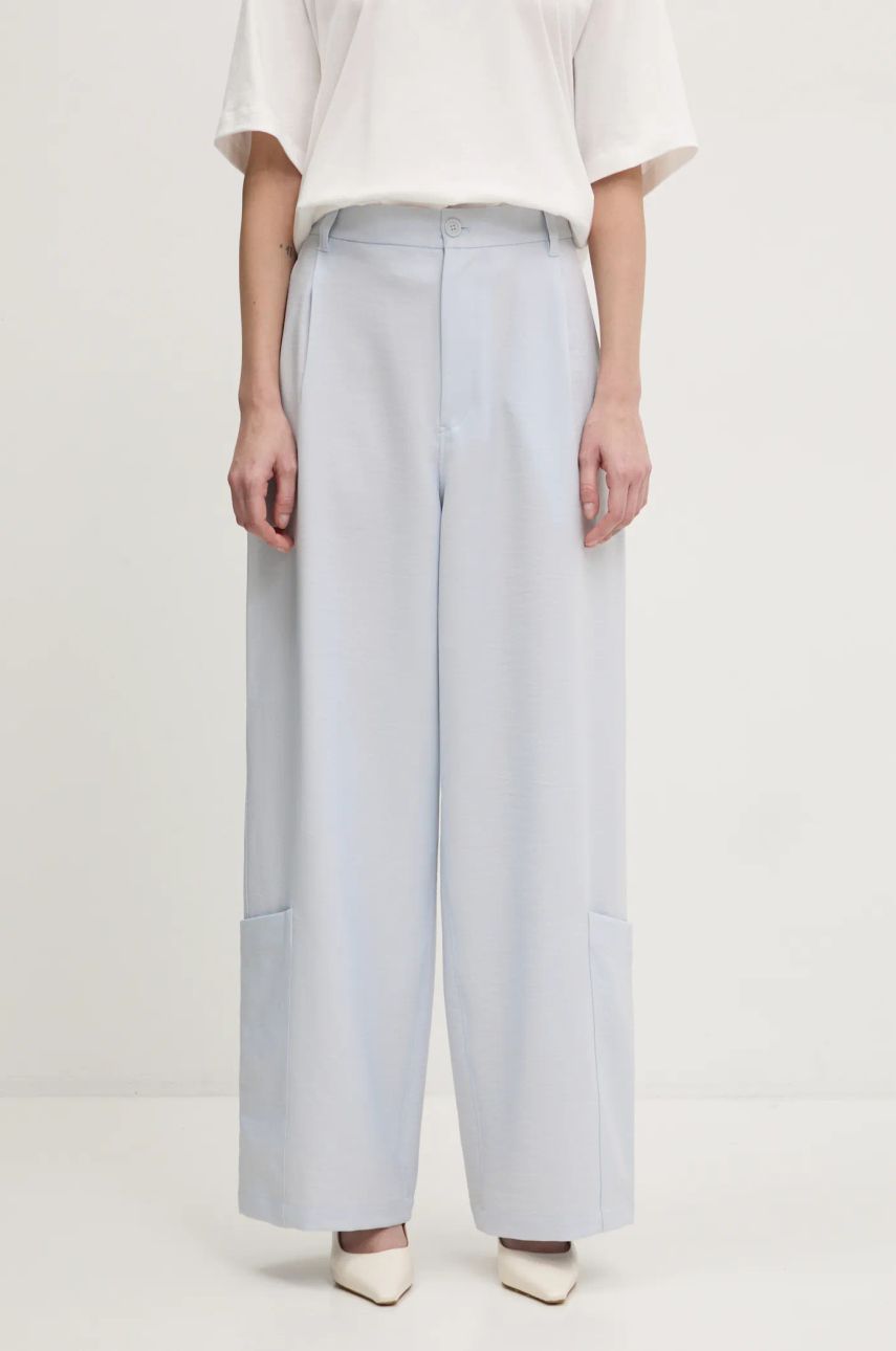 Hlače Y-3 Y-3 Sport Uniform Wide Leg High Waist Pants Modra | JM7801, 0