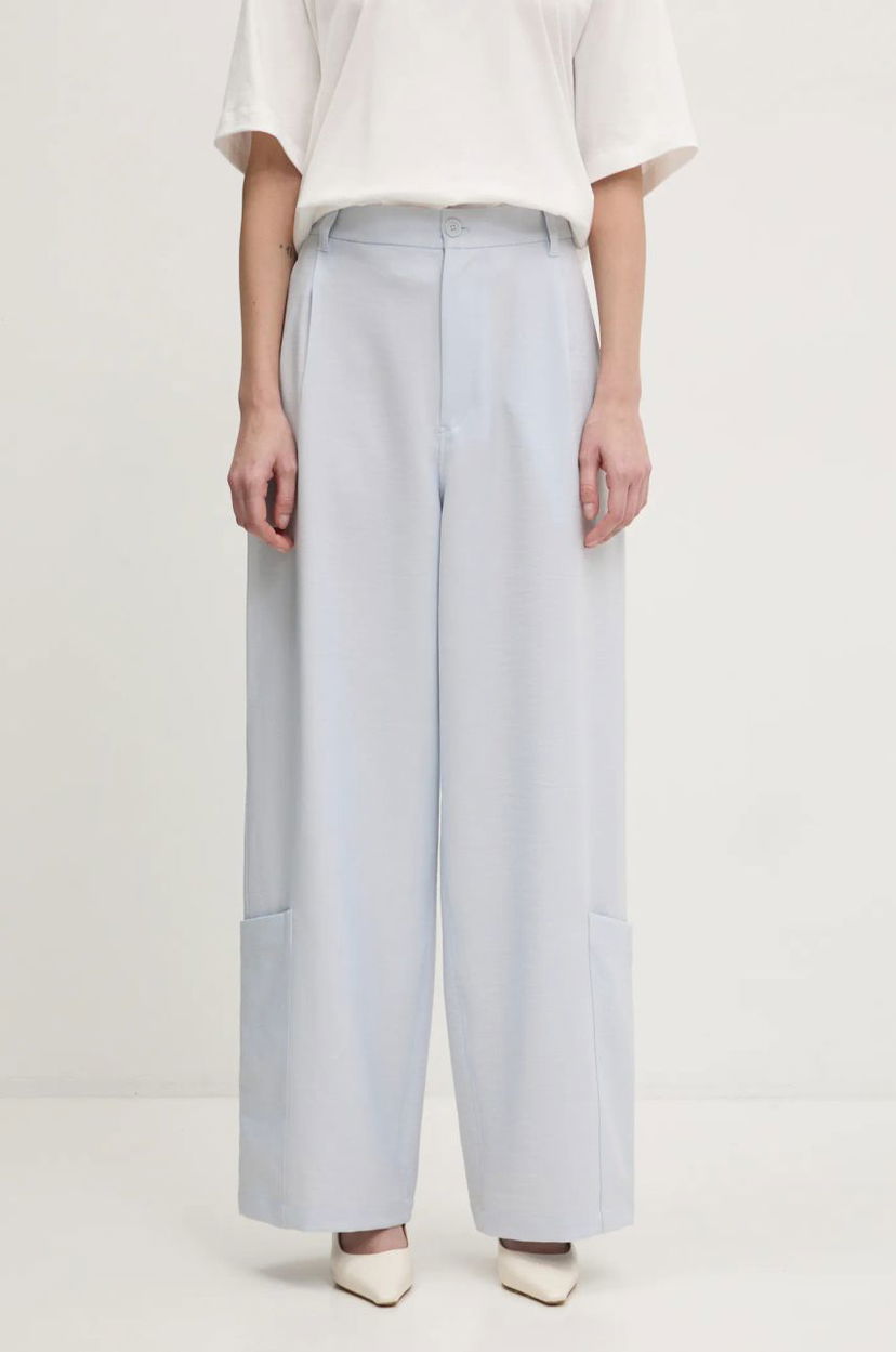Hlače Y-3 Y-3 Sport Uniform Wide Leg High Waist Pants Modra | JM7801