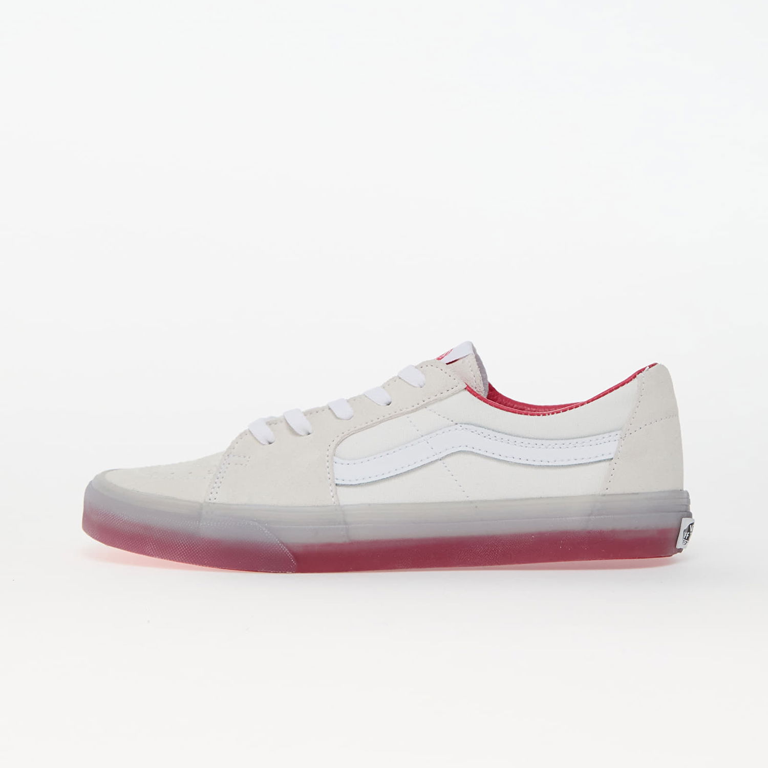Superge in čevlji Vans Sk8-Low Translucent Sidewall White/ Red Bela | VN0009QRYF91, 0