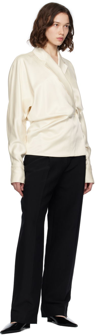 Srajce TOTEME TOTEME Wrap Satin Blouse Bež | 253-WRT0543-FB0382, 3