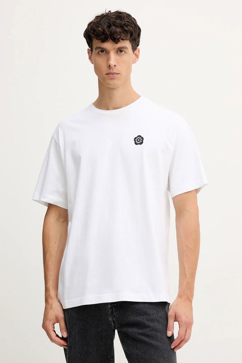 Majica KENZO Kenzo Small Flower Patch T-Shirt Bela | FF55TS2004SG