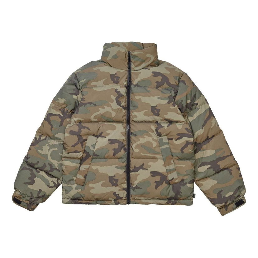 Puhovka Supreme Reflective Camo Woodland Down Jacket Zelena | SUP-FW18-1086