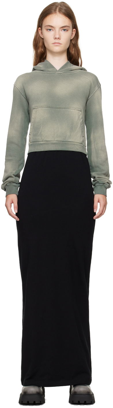 Pulover We11done We11done Layered Hoodie Dress Zelena | WD-TH2-24-838-W-KK, 0