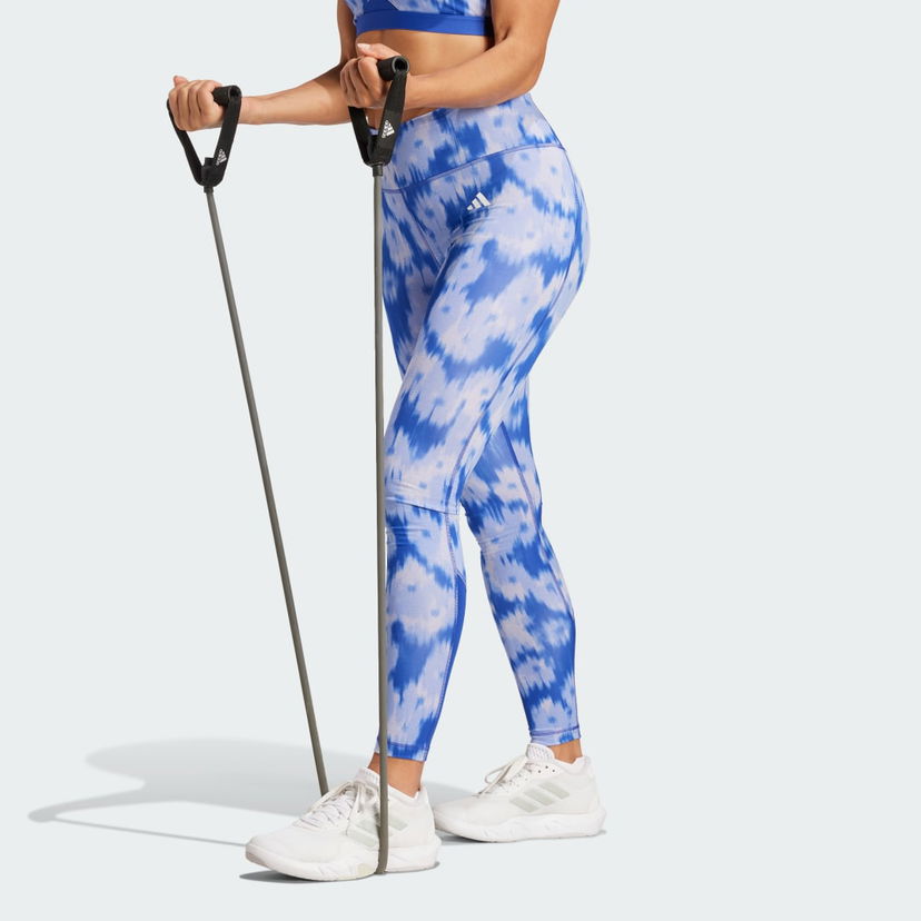 Pajkice adidas Performance Essentials Allover Print Tie-Dye Leggings Modra | JF3169