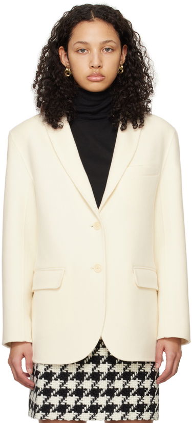 Jakna Anine Bing Anine Bing Women's Quinn Single-Breasted Blazer Bela | A-01-7073-150, 0