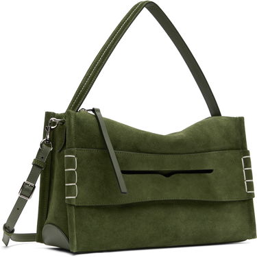 Torba za čez ramo JW Anderson JW Anderson Medium Loafer Suede Shoulder Bag Zelena | HB0732-LA0364, 1