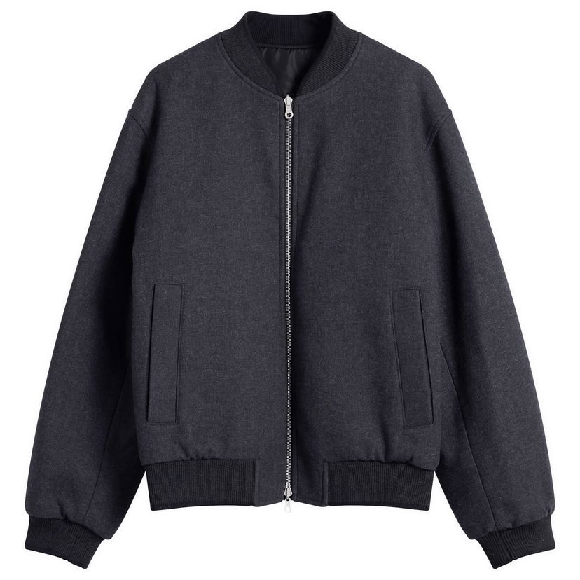 Bomber jakna Dries Van Noten Brushed Cotton Twill Bomber Jacket Siva | 252-020522-2118-803