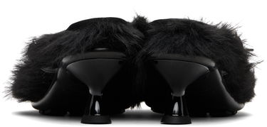 Nakit Simone Rocha Simone Rocha Faux Fur Grip Mule Heels Črna | HBG1 1090, 1
