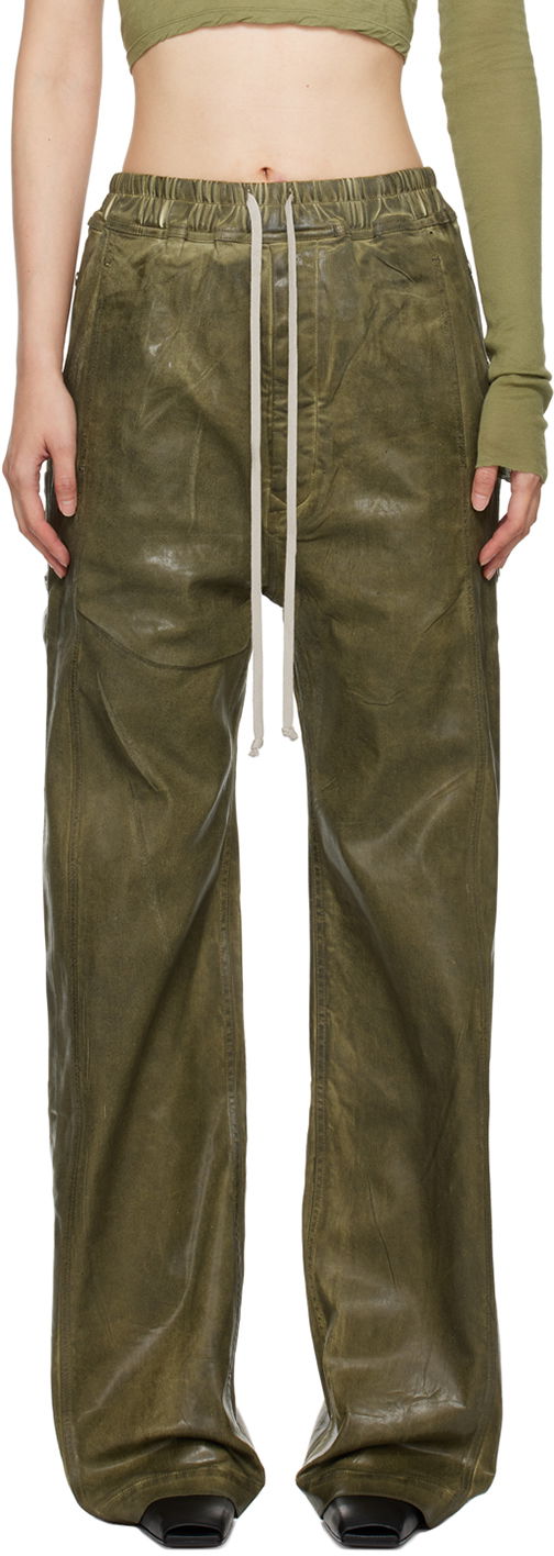 Kavbojke Rick Owens Pusher Jeans Zelena | DS02D2336 HSCF