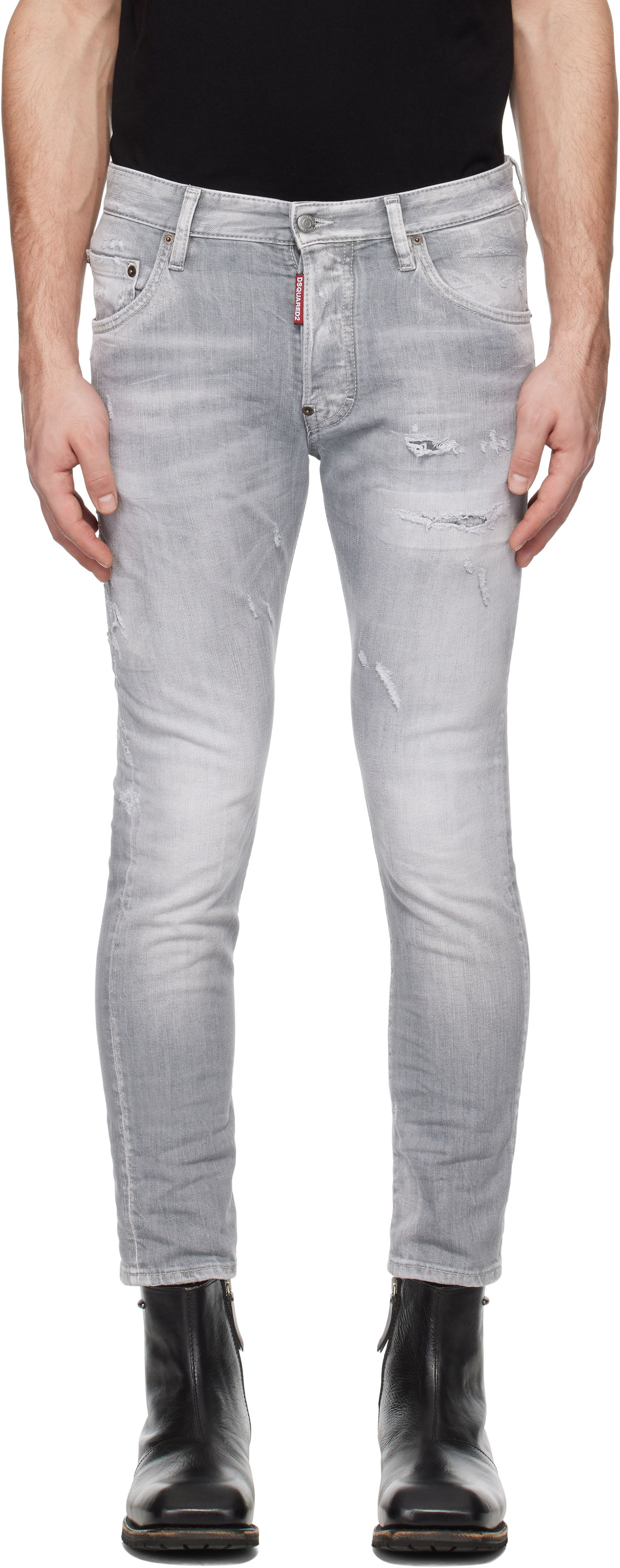 Kavbojke DSQUARED2 Dsquared2 Skater Jeans Siva | S74LB1656_S30260, 0