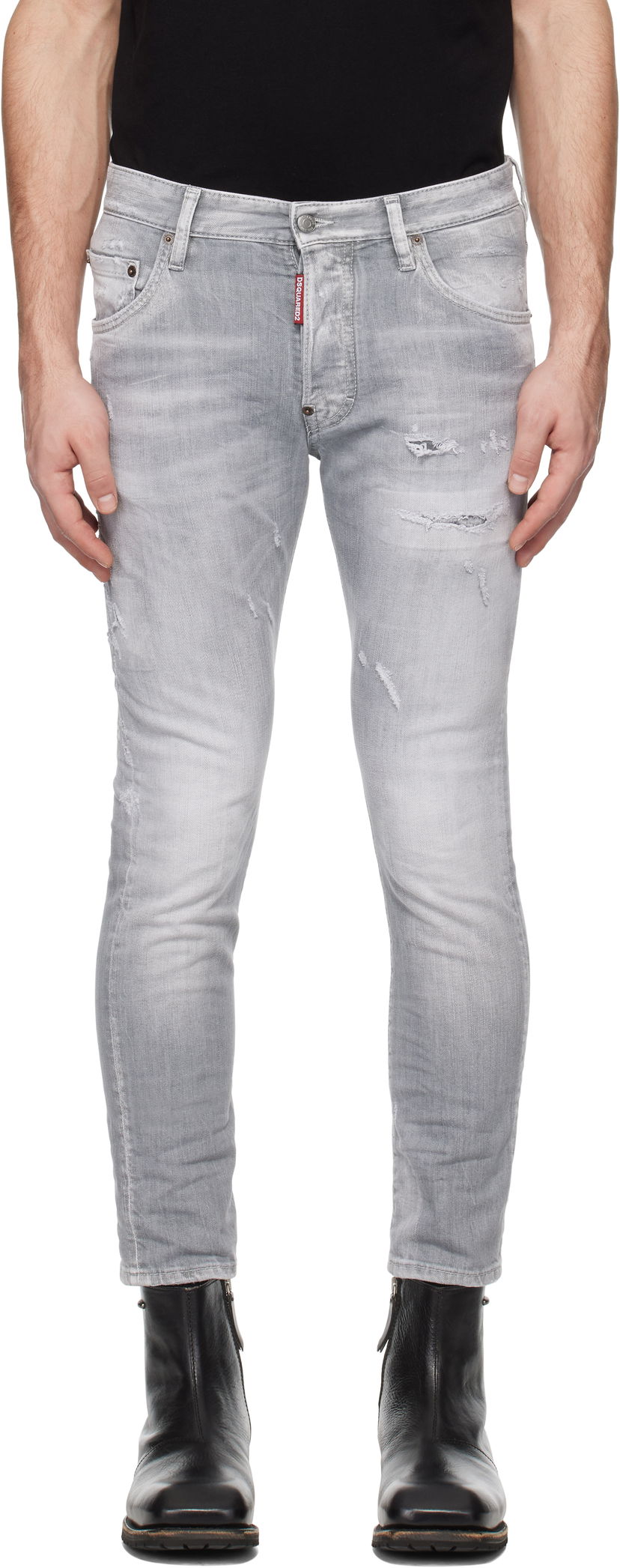 Kavbojke DSQUARED2 Dsquared2 Skater Jeans Siva | S74LB1656_S30260
