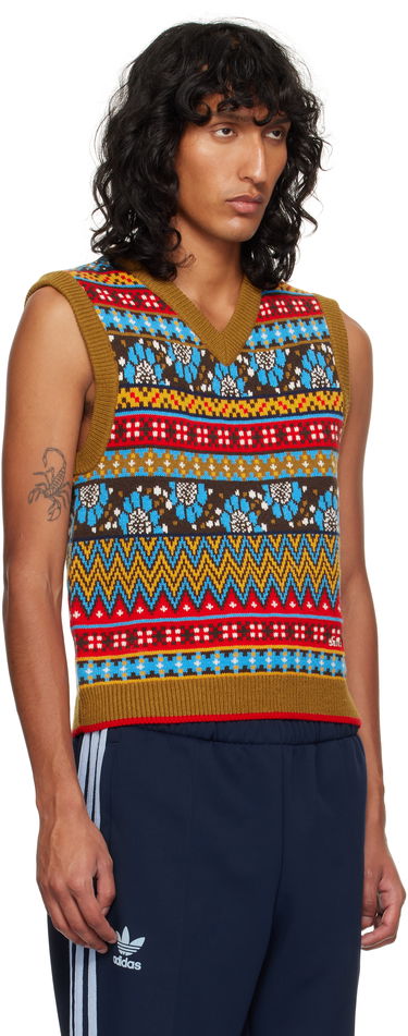 Telovnik Wales Bonner Wales Bonner Knit Vest Rjava | JE5983, 4