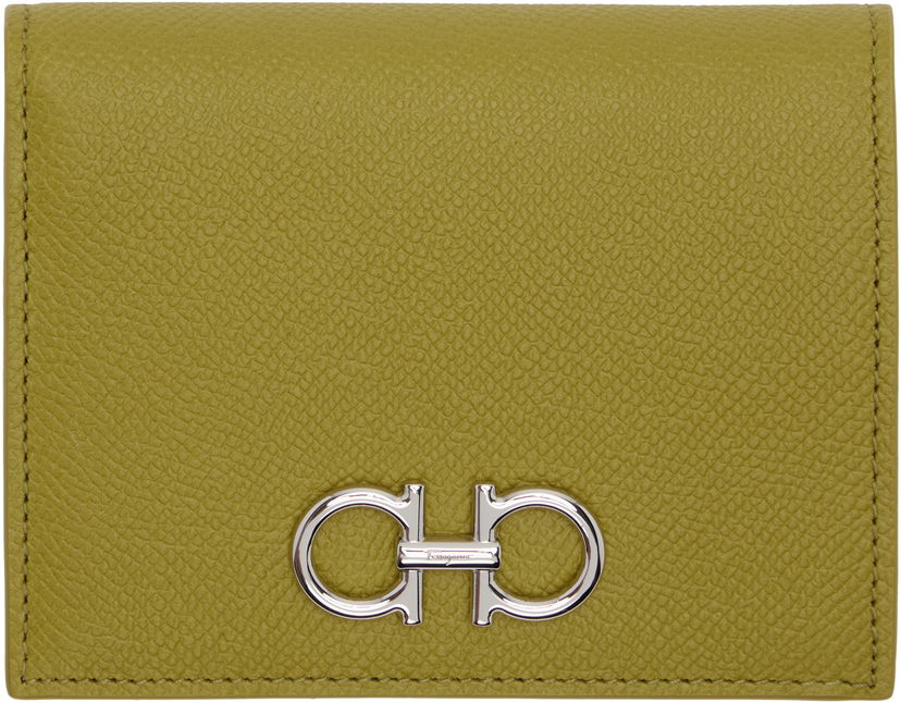 Denarnica FERRAGAMO Ferragamo Gancini Compact Wallet Zelena | 785138