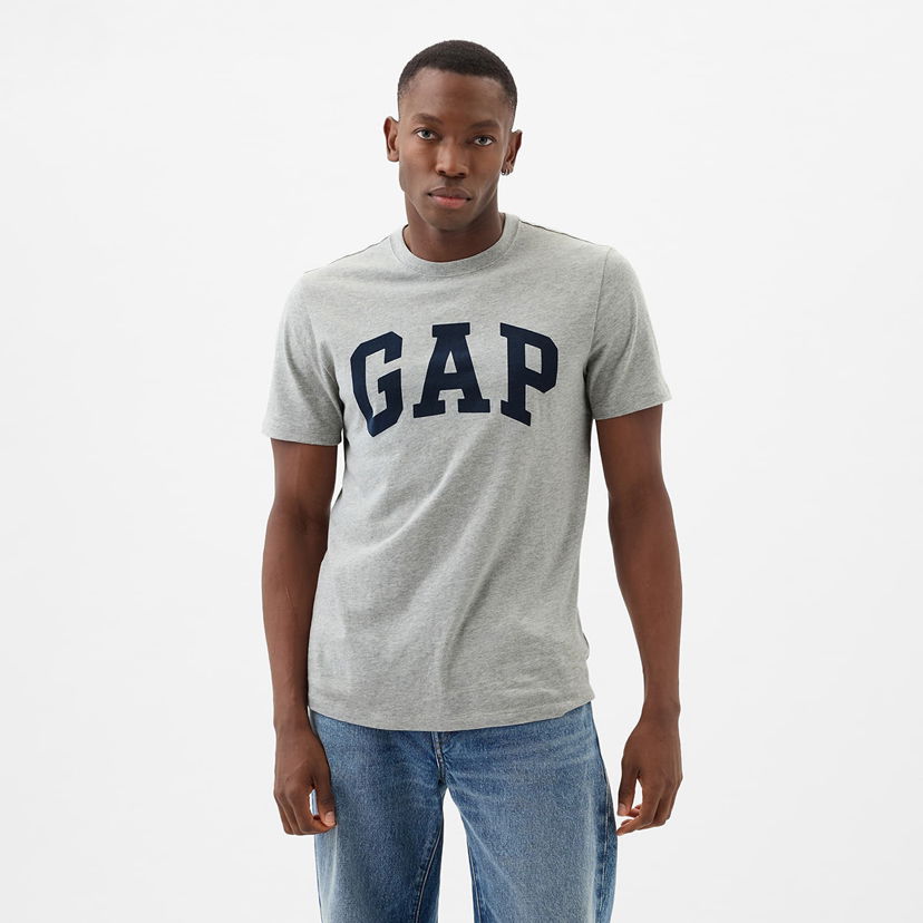 Majica GAP Basic Logo Tee Heather Grey Siva | 856659-00