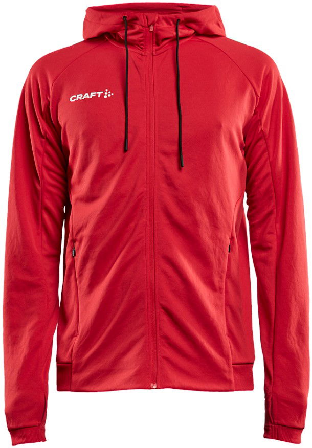Pulover Craft Evolve Hood Jacket - Men's Hooded Training Jacket Rdeča | 1910157-430000