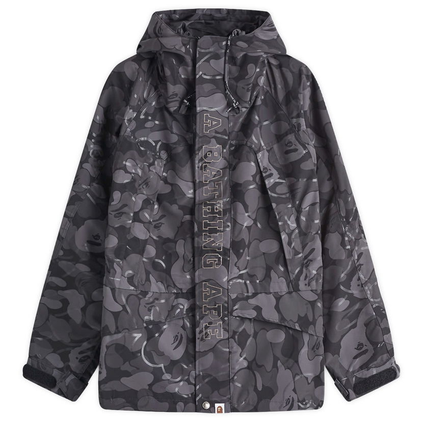 Vetrovka BAPE A Bathing Ape Laminated Camo Snowboard Jacket, Size Large Siva | 001LJK801001M-BLK