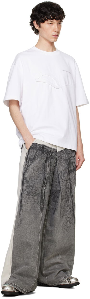 Kavbojke Feng Chen Wang Feng Chen Wang Paneled Jeans Siva | FUF18TR07, 3