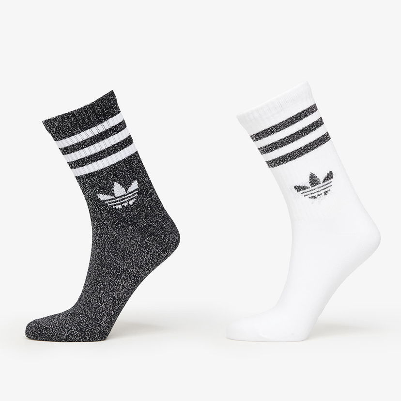 Nogavice adidas Originals adidas 3-Stripes Glitter Crew Socks 2-Pack Bela | JV6049