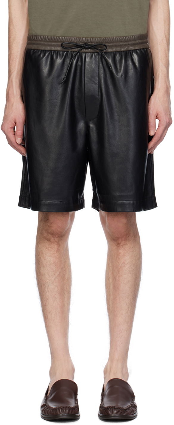 Kratke hlače Nanushka Doxxi Vegan Leather Shorts Črna | NM24RSST00478
