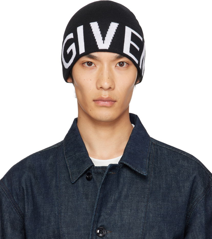 Beanie Givenchy Givenchy Jacquard Beanie Črna | 710003973001-U7925