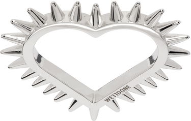 Prstan We11done We11done Small Spike Heart Ring Kovinski | WD-AJ1-23-502-U-SV, 0