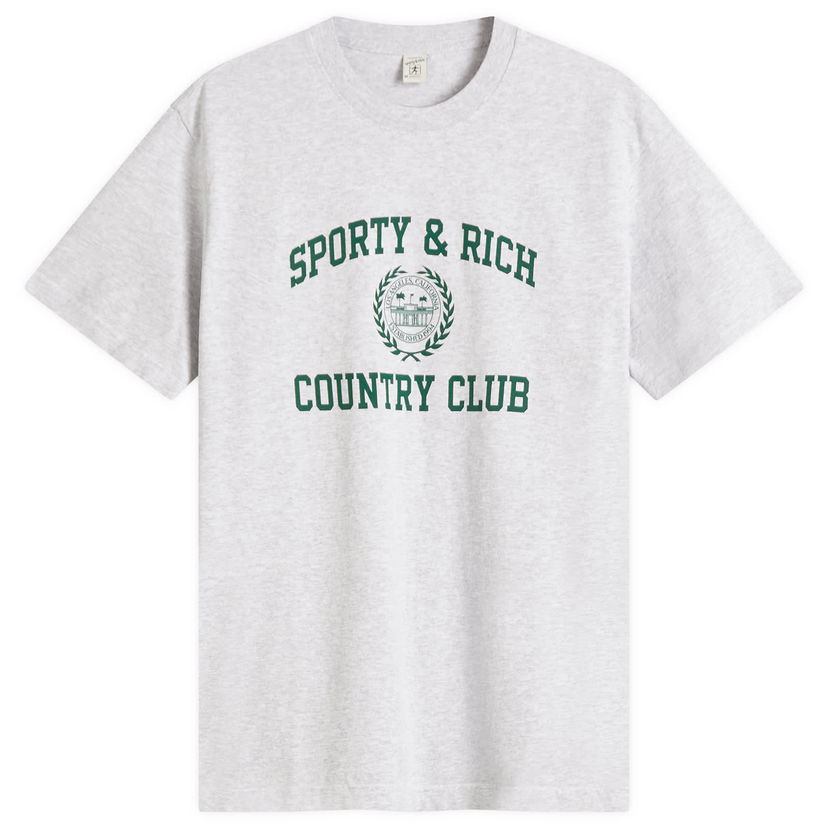 Majica Sporty & Rich Sporty & Rich Varsity Crest T-Shirt, Size Large Siva | TO043606218GY03