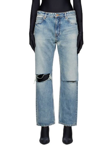 Kavbojke Balenciaga Buckle Jeans Turkizna | 745149 TDW14