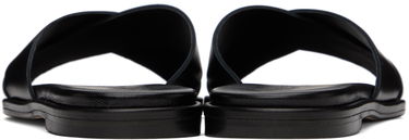 Modni dodatki Aeyde Aeyde Sonia Leather Crisscross Slide Sandals Črna | A11-FS-BRNS08FL62-SS24-800-001, 1