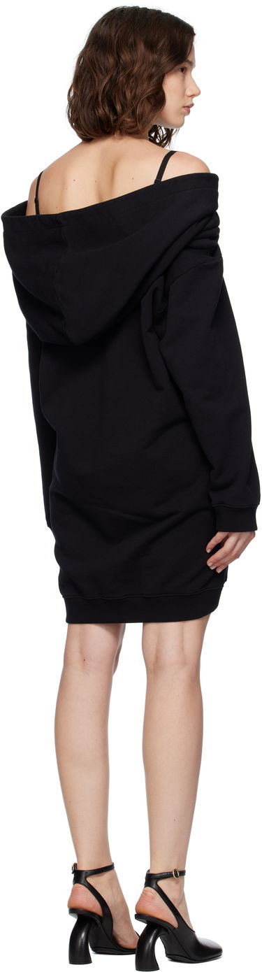 Obleke Maison Margiela MM6 Maison Margiela Off-The-Shoulder Sweatshirt Dress Črna | S52DD0074 M25014, 2