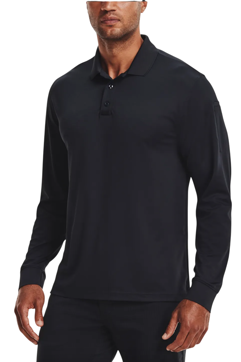 Polo majica Under Armour Under Armour Tac Performance 2.0 Long Sleeve Polo Shirt Črna | 1365383-465