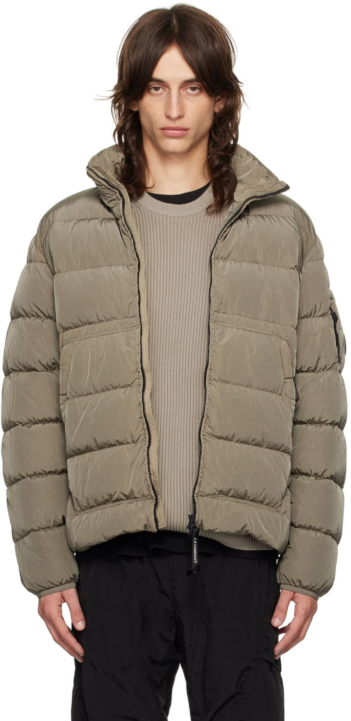 Jakna C.P. Company Khaki Chrome-R Down Jacket Siva | 17CMOW016A-005904G