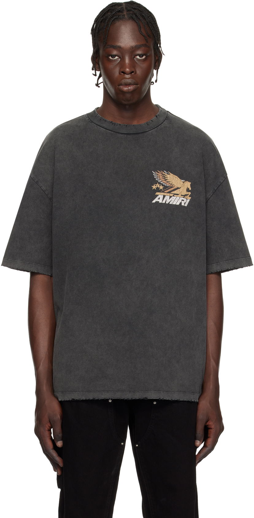 Majica AMIRI Vintage Pegasus Oversized T-Shirt Črna | AMJYTE1142