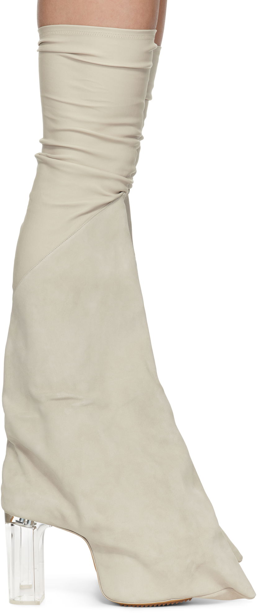 Nogavice Rick Owens Rick Owens Hollywood Taco Kiss Tall Boots Bež | RR01E5843 LSLVS0