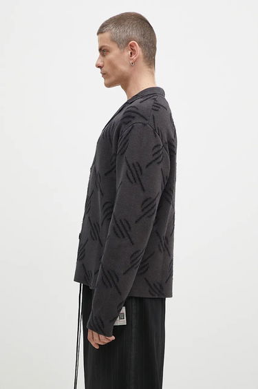 Pleteni pulover DAILY PAPER Kirabo Monogram Cardigan Črna | 2421031, 1