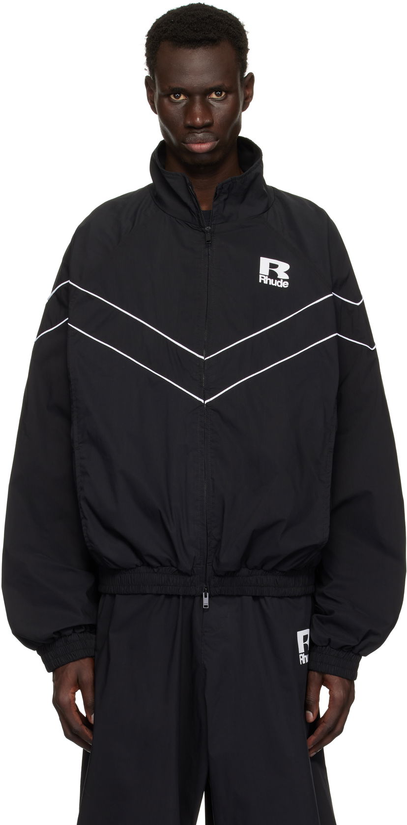 Vetrovka Rhude Rhude Piping Raglan Track Jacket Črna | RHPS25JA01005
