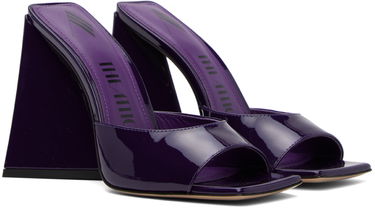 Modni dodatki The Attico Attico Devon Patent Leather Heeled Mules Lila | 241WS000 L002, 3