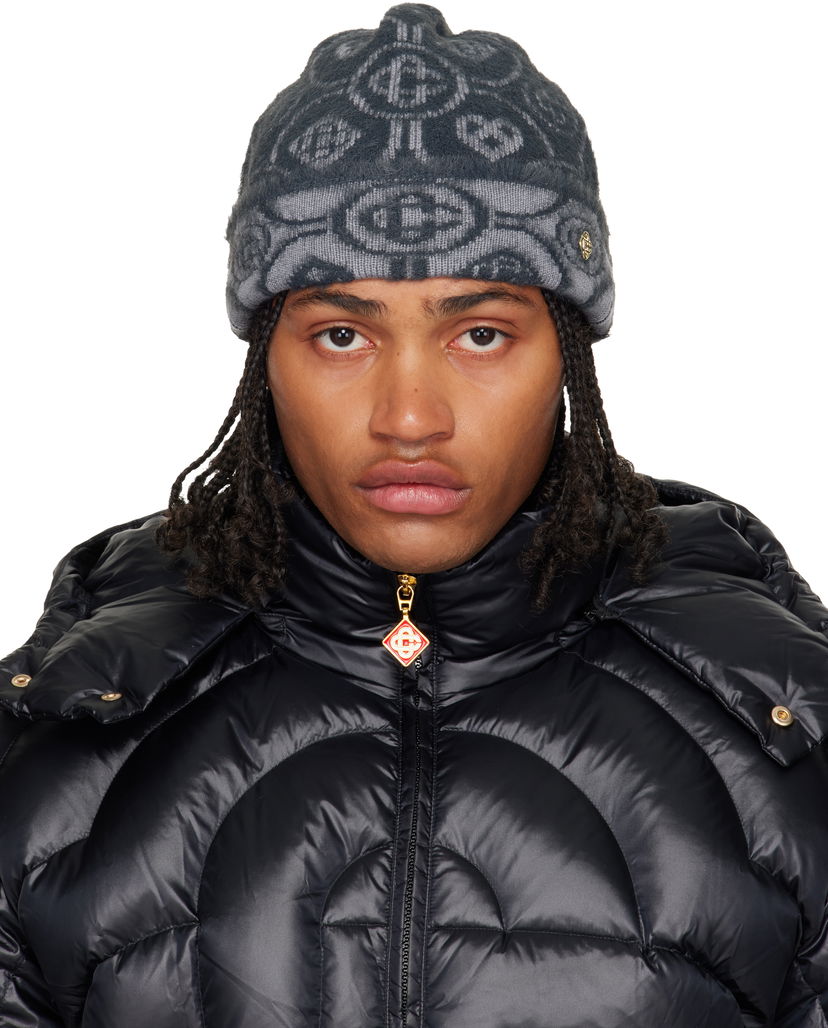 Beanie Casablanca Casablanca Fluffy Monogram Beanie Siva | A-AW25-HAT-096-01