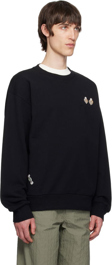 Pleteni pulover Givenchy Givenchy Cotton Sweatshirt with Patches Črna | BMJ0LC3YQQ001, 1