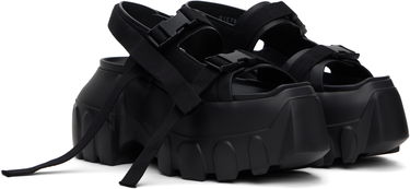 Nega čevljev Rick Owens Rick Owens Hollywood Mega Tractor Heeled Sandals Črna | RP01E7866 LOO, 3