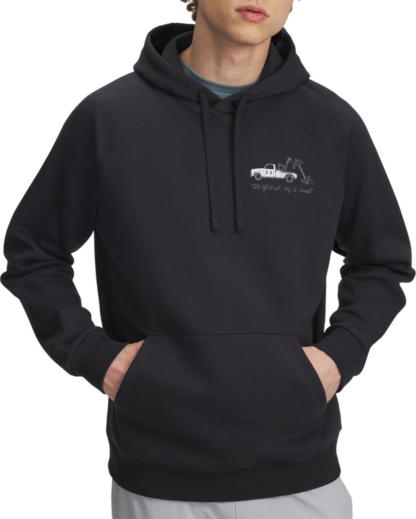 Pulover Under Armour Rival Fleece HBR Logo HD Hooded Sweatshirt Črna | 6003955-001