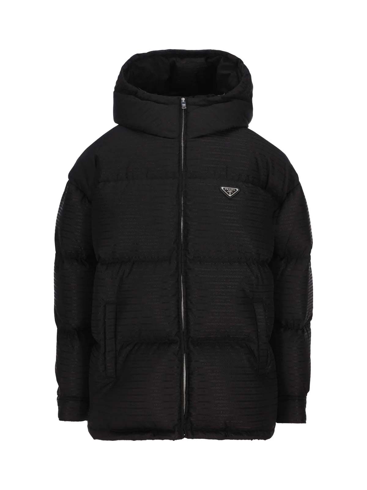 Puhovka Prada Zip-Up Padded Jacket Črna | 292052S22211FC-F0002, 0