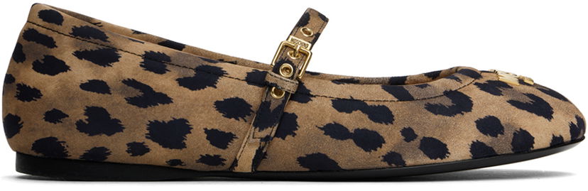 Obleke Moschino Moschino Metal Logo Ballerina Flats Rjava | MA11040C1L MI0 300