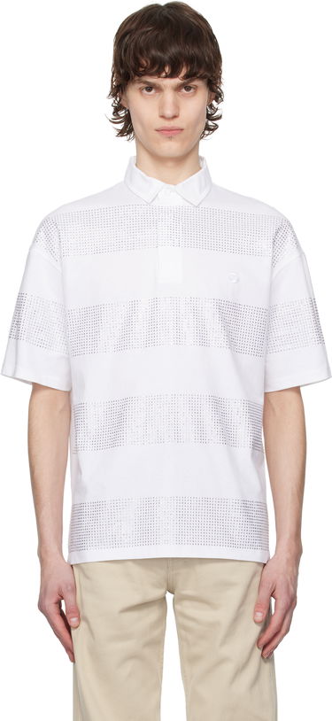 Polo majica Coperni Coperni Crystal Striped Polo Bela | COPJS117CRF5026MEN, 0