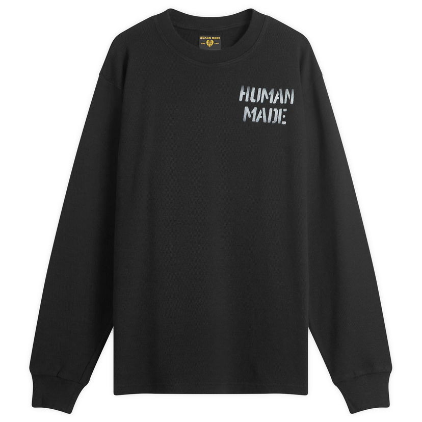 Pleteni pulover Human Made Thermal Long Sleeve T-Shirt Črna | HM28CS006-BK