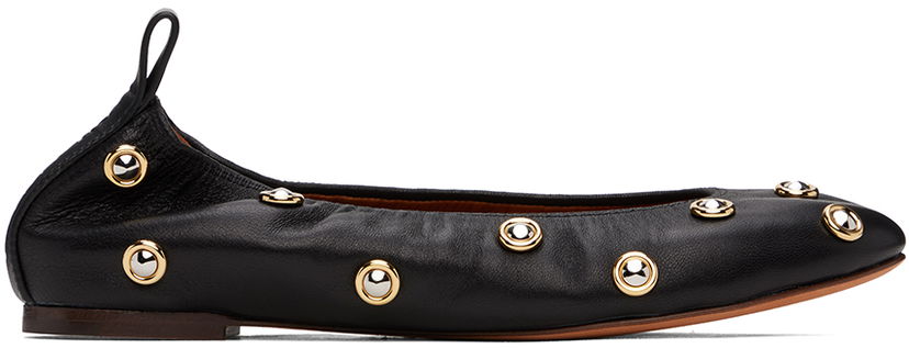Oblačila LANVIN Lanvin Studs Ballerina Flats Črna | FW-BAMB02-BIST-E24