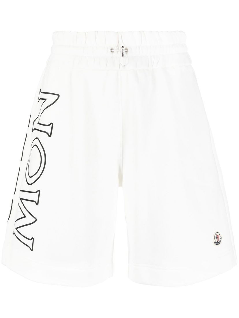 Kratke hlače Moncler Logo Print Toggle Shorts Bela | H2 093 8H00018 809KX 034