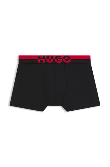 Boksarice BOSS Three-pack modal-blend trunks with logo waistbands Črna | 50545667